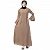 Wholesale abayas/burqas - Casual A-line abaya with bell sleeves